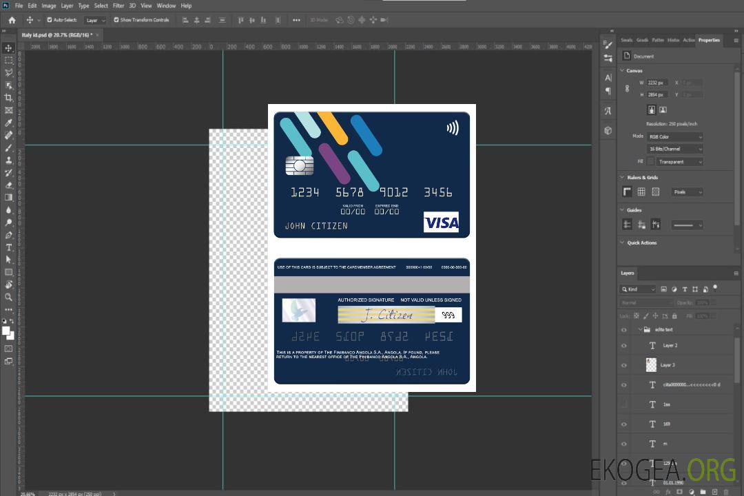 Carte visa Angola Finibanco Angola S.A. template Carte visa Angola Finibanco Angola S.A. template
